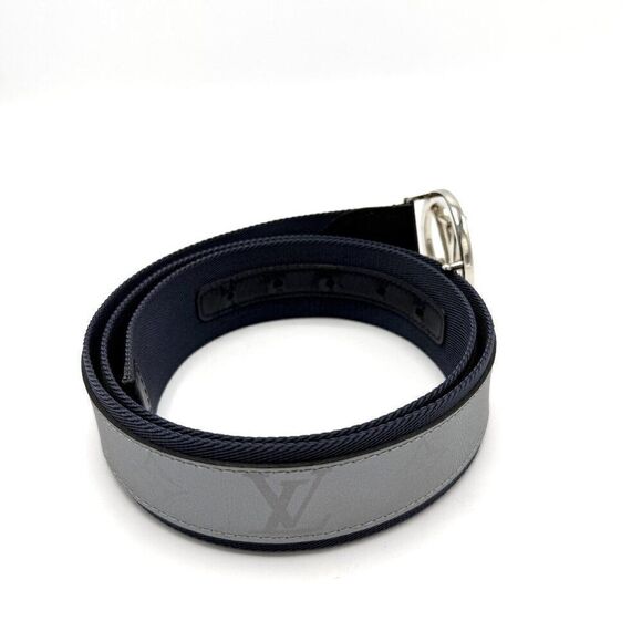 Louis Vuitton Monogram Metallic Grey Monogram Canvas Belt - Picture 2 of 6
